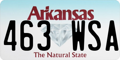 AR license plate 463WSA