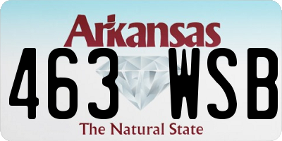 AR license plate 463WSB
