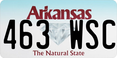 AR license plate 463WSC