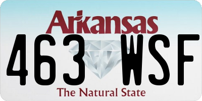 AR license plate 463WSF
