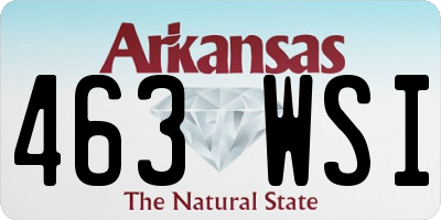 AR license plate 463WSI