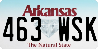 AR license plate 463WSK
