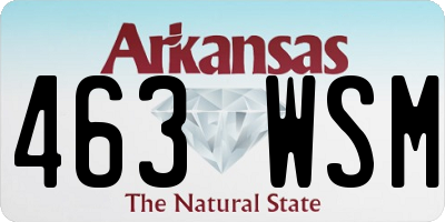 AR license plate 463WSM