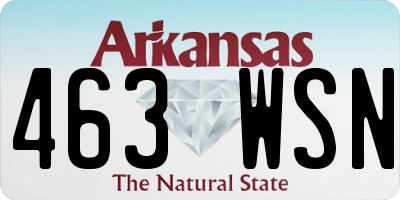 AR license plate 463WSN
