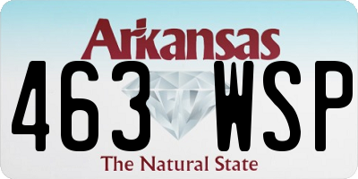 AR license plate 463WSP