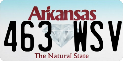 AR license plate 463WSV