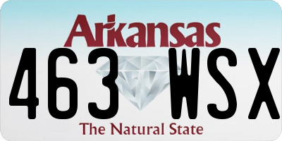 AR license plate 463WSX