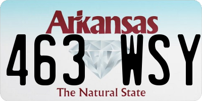 AR license plate 463WSY