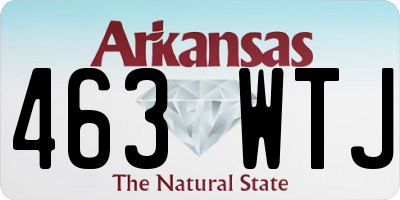 AR license plate 463WTJ