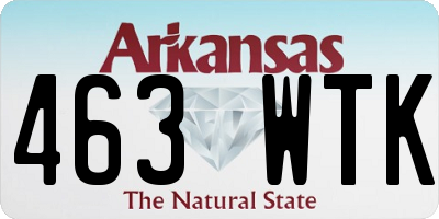 AR license plate 463WTK