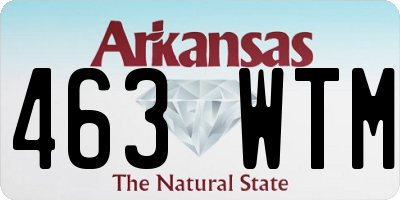 AR license plate 463WTM