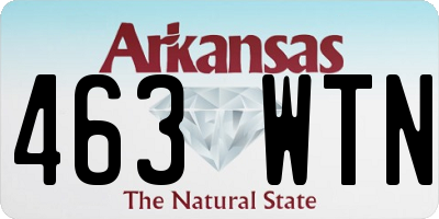 AR license plate 463WTN