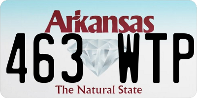 AR license plate 463WTP