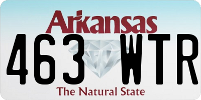 AR license plate 463WTR