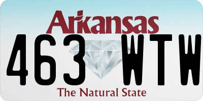 AR license plate 463WTW