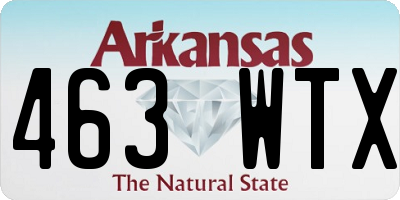 AR license plate 463WTX