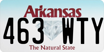 AR license plate 463WTY
