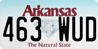 AR license plate 463WUD