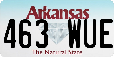 AR license plate 463WUE