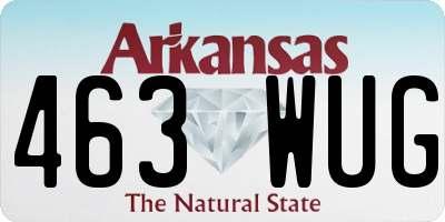AR license plate 463WUG