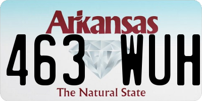 AR license plate 463WUH