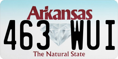 AR license plate 463WUI