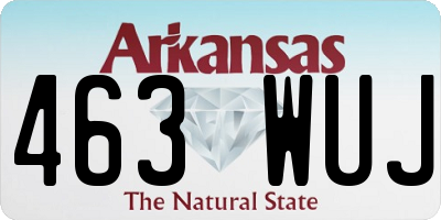 AR license plate 463WUJ