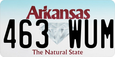 AR license plate 463WUM