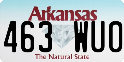 AR license plate 463WUO