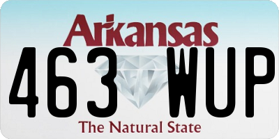 AR license plate 463WUP