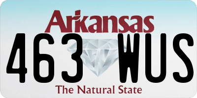 AR license plate 463WUS