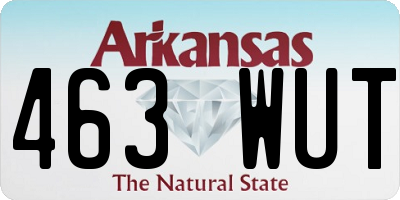 AR license plate 463WUT