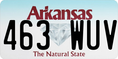 AR license plate 463WUV