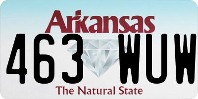 AR license plate 463WUW