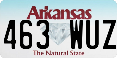 AR license plate 463WUZ