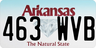AR license plate 463WVB