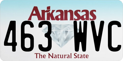 AR license plate 463WVC
