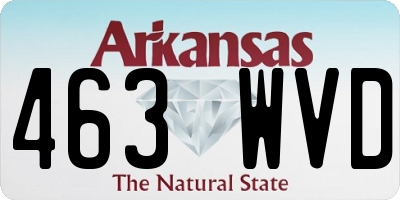 AR license plate 463WVD