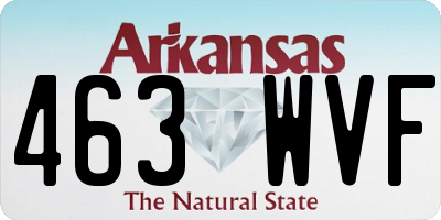 AR license plate 463WVF