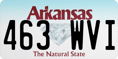 AR license plate 463WVI