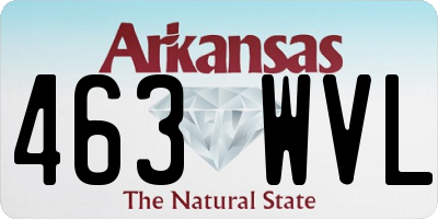 AR license plate 463WVL