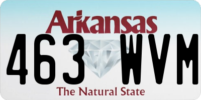 AR license plate 463WVM
