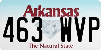 AR license plate 463WVP