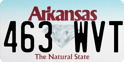AR license plate 463WVT
