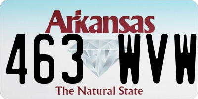 AR license plate 463WVW