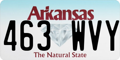 AR license plate 463WVY