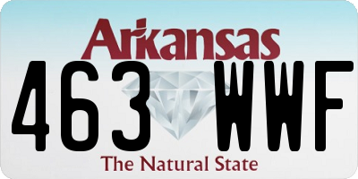 AR license plate 463WWF