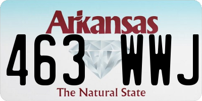 AR license plate 463WWJ