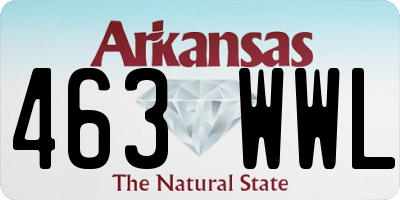 AR license plate 463WWL