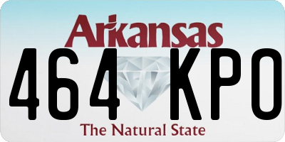 AR license plate 464KPO